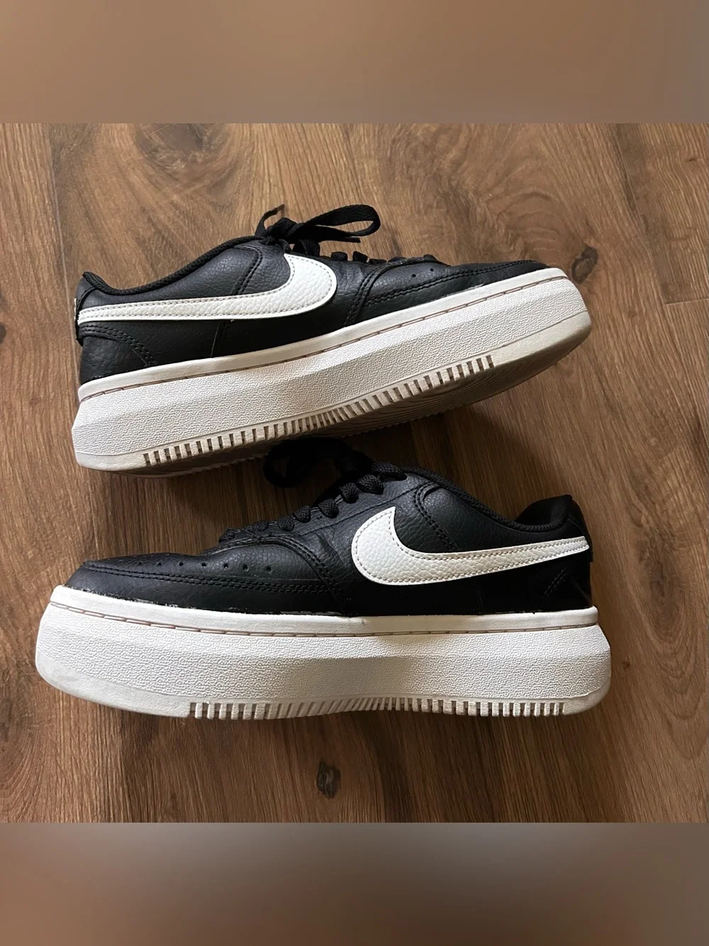 Nike | Court Vision Alta Sneakers in Black/White Size 8.5